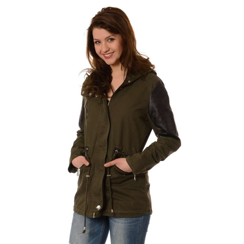 Damska Kurtka Parka Przejściowa Clarisse Zielona