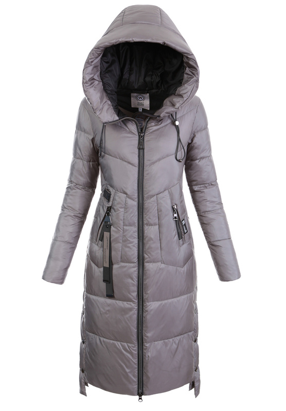 Damska Kurtka Ortalionowa Długa Narcyza Szara
