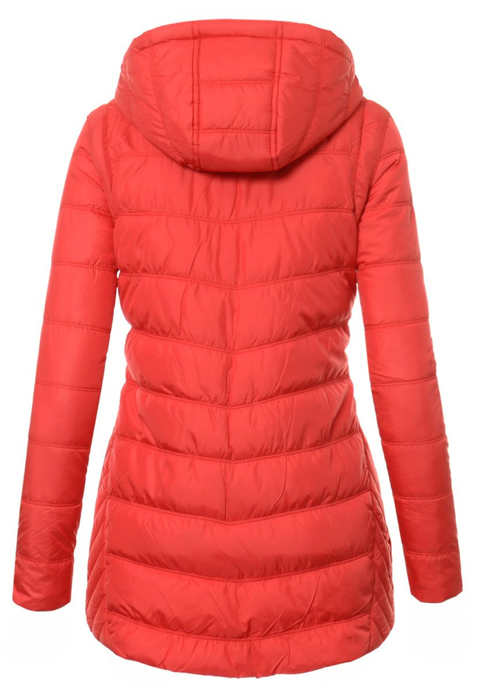 Damska Jesienna Wiosenna Kurtka / Bezrękawnik 2w1 Czerwona