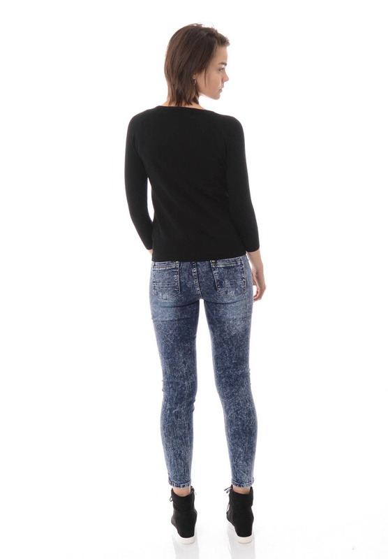 Damska Bluzka Sweterek Zapinany Czarny