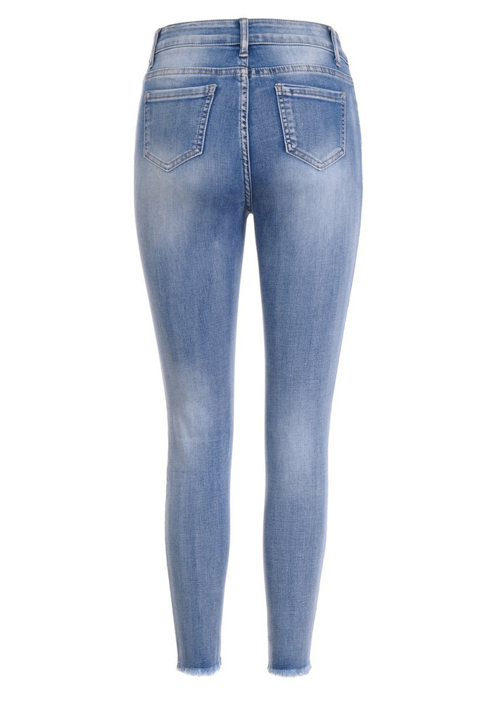 Damskie Spodnie Jeansowe Niebieskie