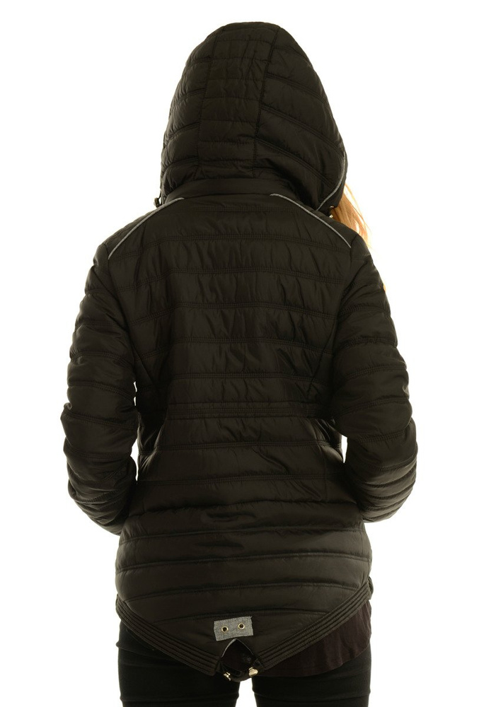 Damska Jesienna Wiosenna Kurtka Czarna