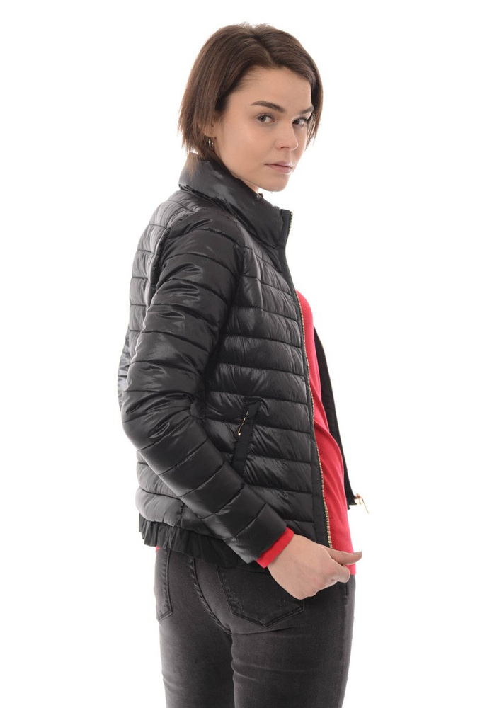 Damska Wiosenna Kurtka Czarna