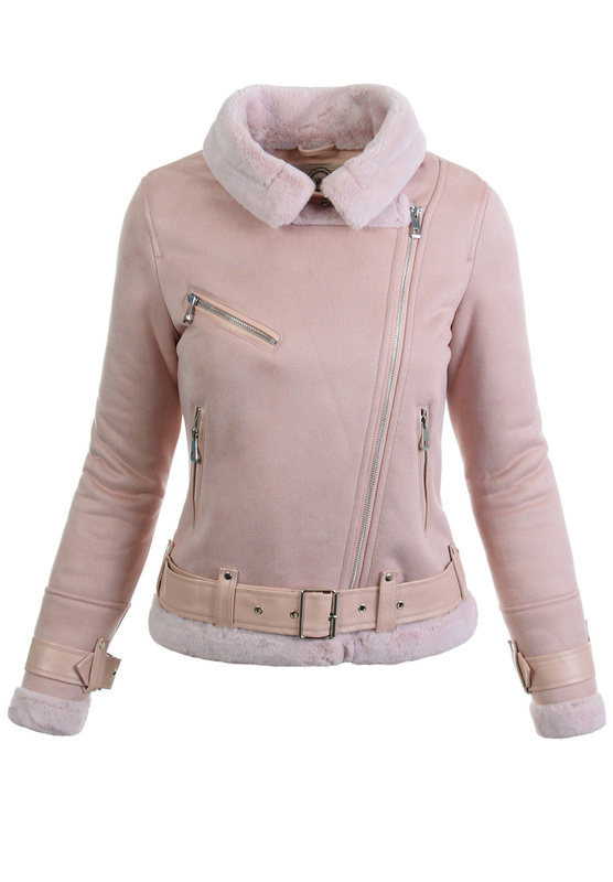 Damska Zimowa Kurtka Kożuszek Daisy Różowy
