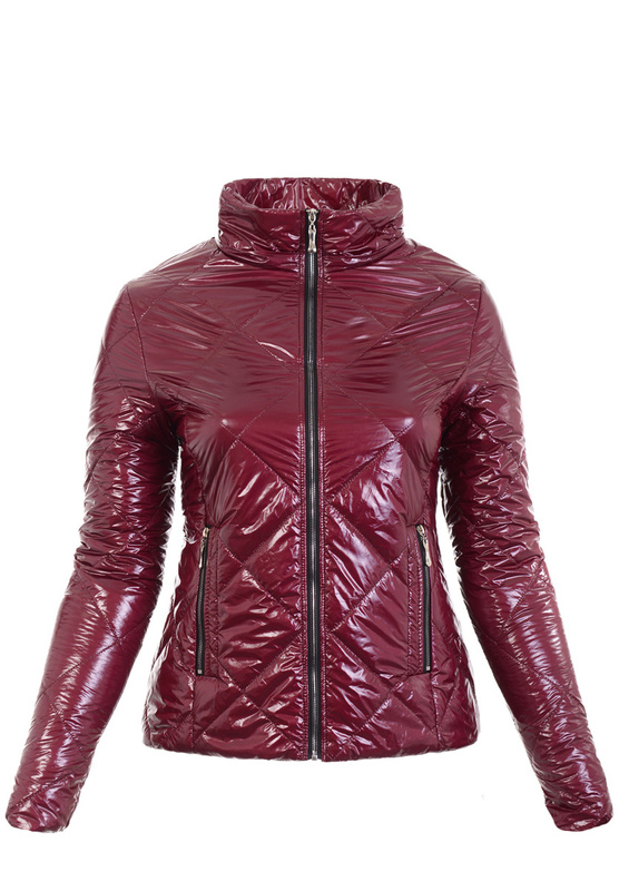 Damska Wiosenna Kurtka Stefania Bordowa