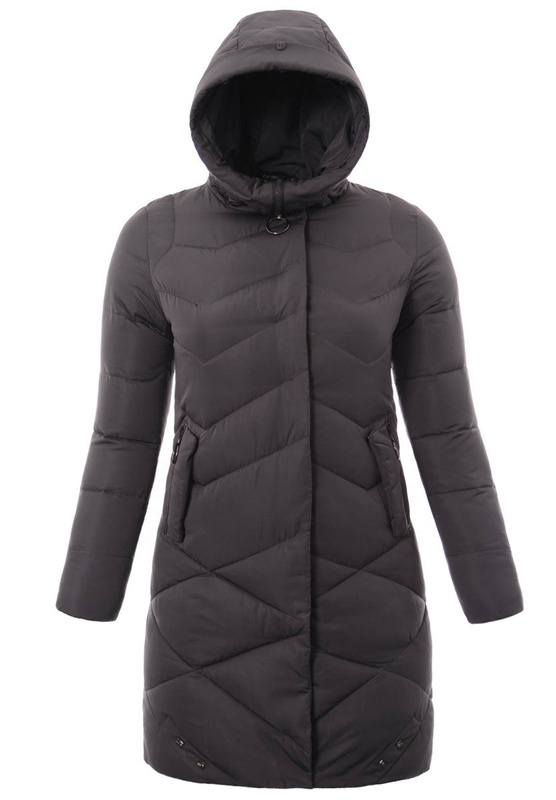 Damska Zimowa Kurtka Ortalionowa Grafitowa