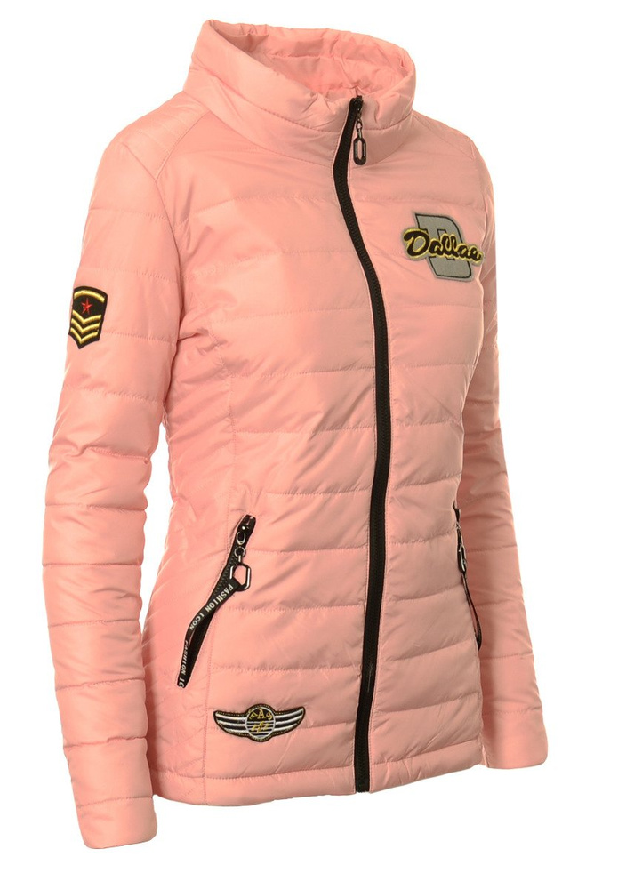 Damska Jesienna Wiosenna Kurtka Mery Różowa