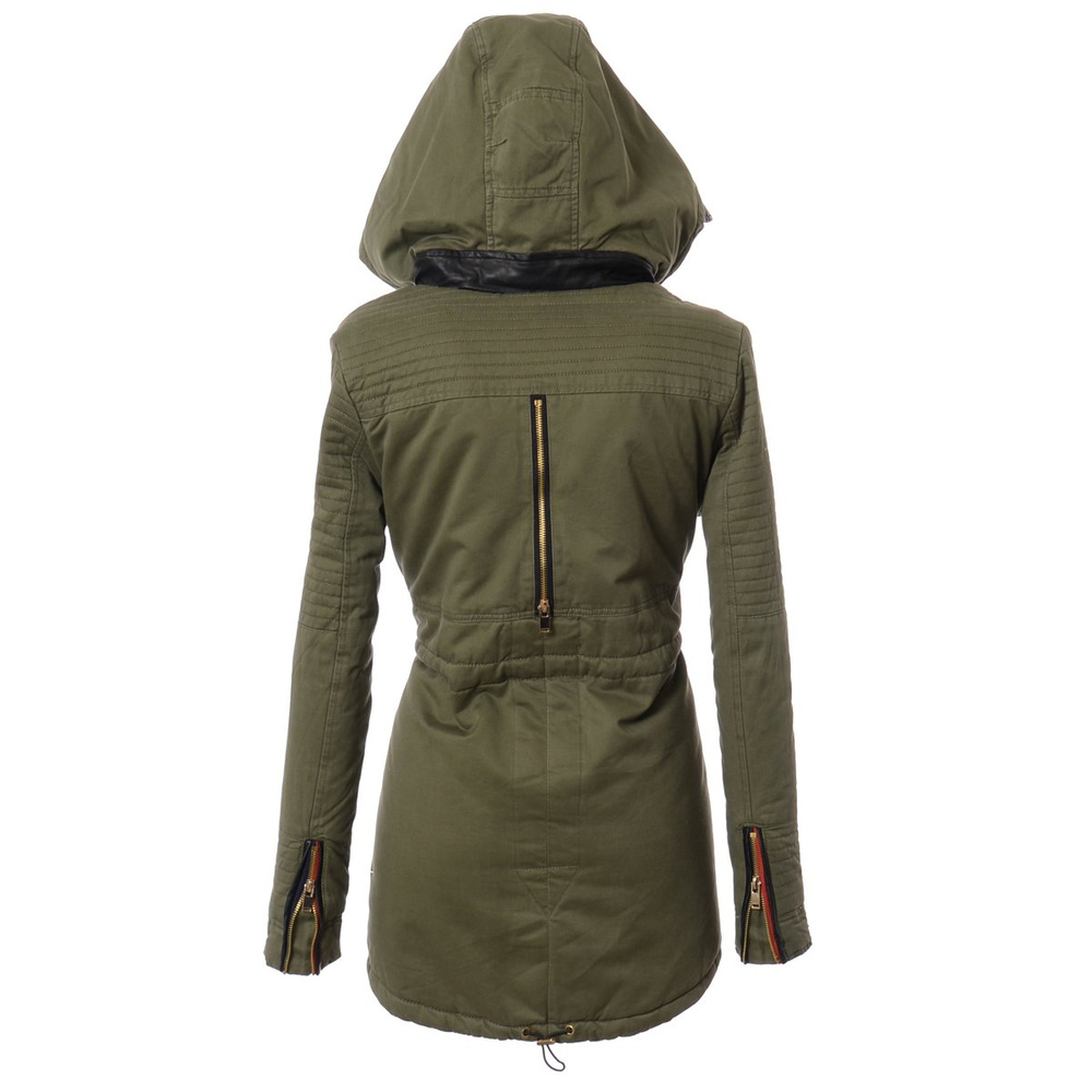 Damska Kurtka Parka Zimowa Zielona