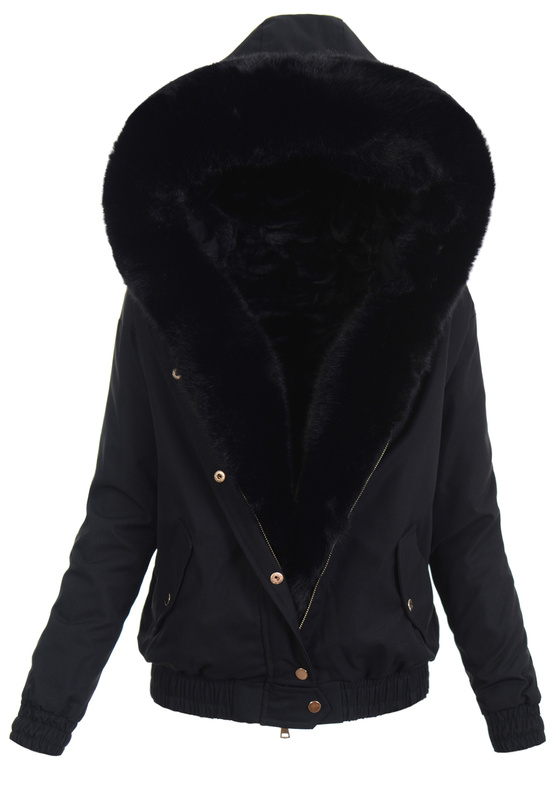 Damska Kurtka Parka Zimowa Alessia Czarna