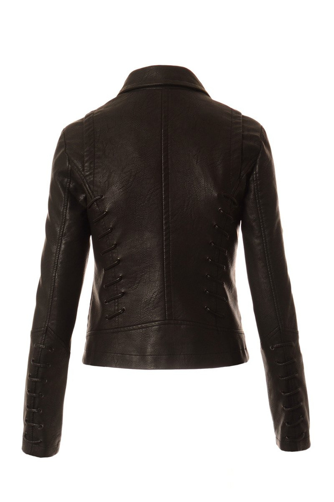 Damska Kurtka Skórzana Ramoneska Anabell Czarna