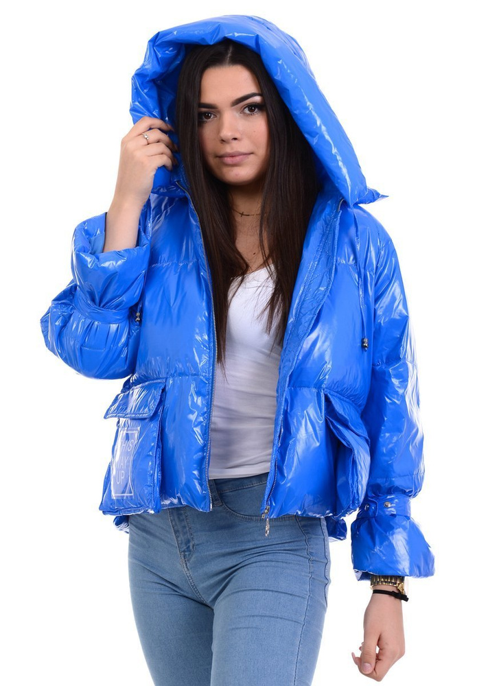 Damska Kurtka Oversize This Way Up Niebieska