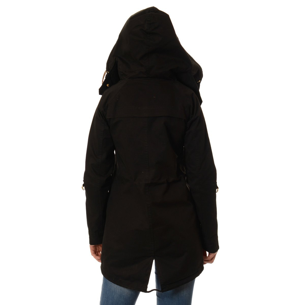 Damska Wiosenna Kurtka Parka Isabelle Czarna