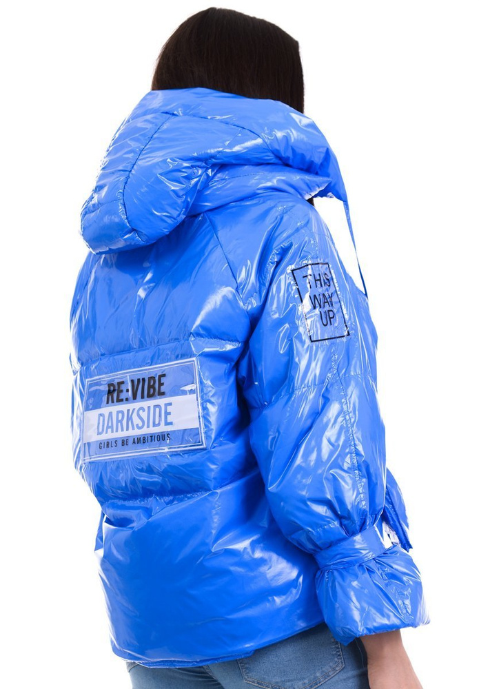 Damska Kurtka Oversize This Way Up Niebieska