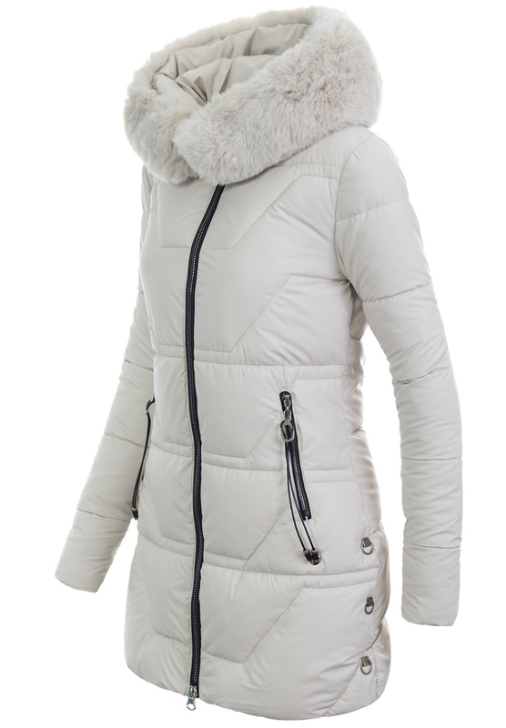 Damska Kurtka Zimowa Carmen Ecru