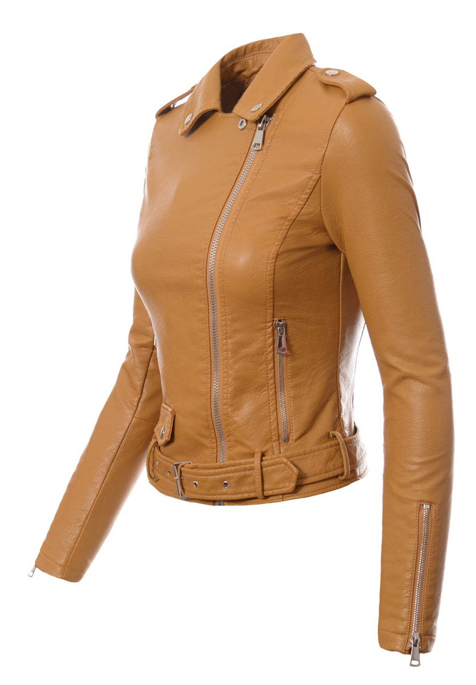 Damska Kurtka Ramoneska Gabi Camel