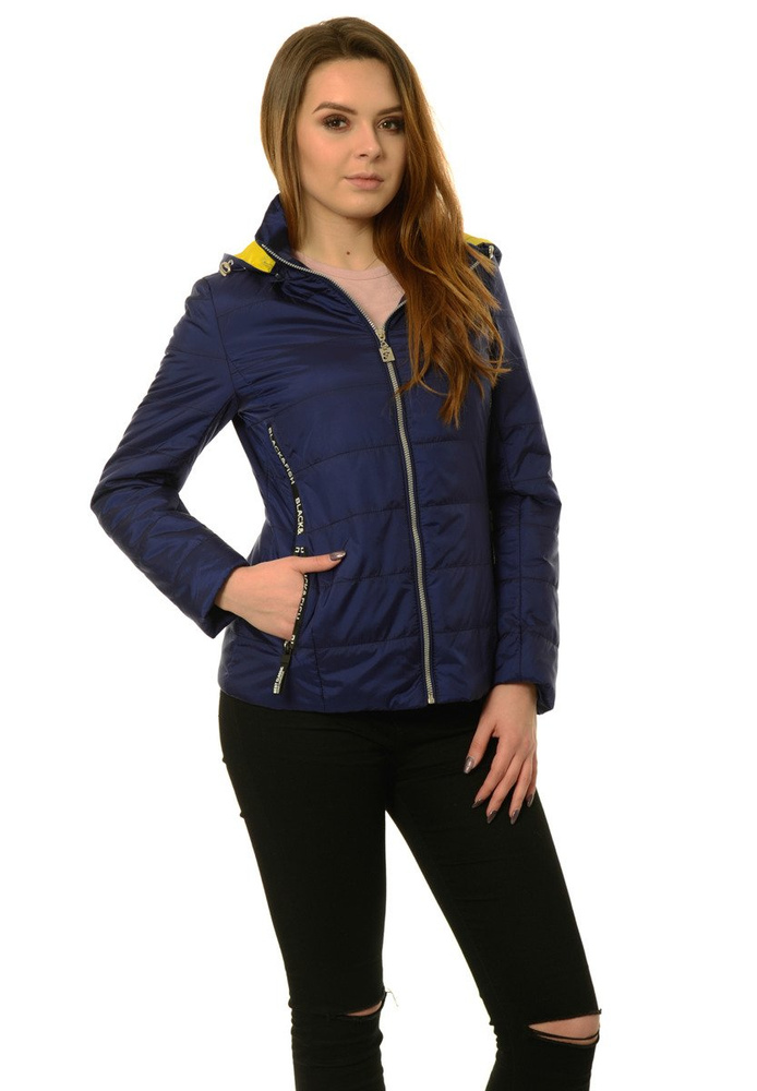Damska Jesienna Wiosenna Kurtka Granatowa