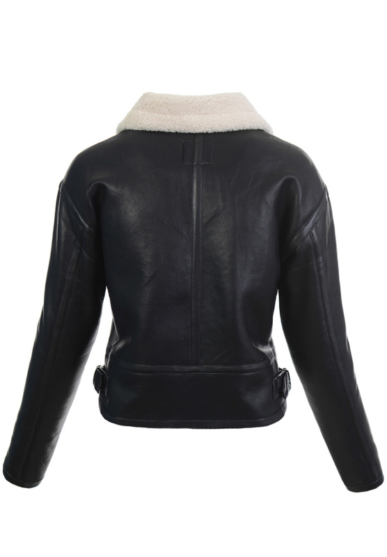 Damska Zimowa Kurtka Kożuszek Maja Czarna