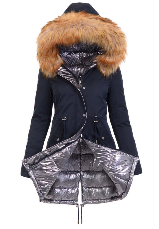 Parka Zimowa Wioletta Granatowa