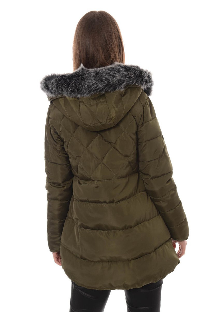 Damska Zimowa Kurtka Ortalionowa Zielona