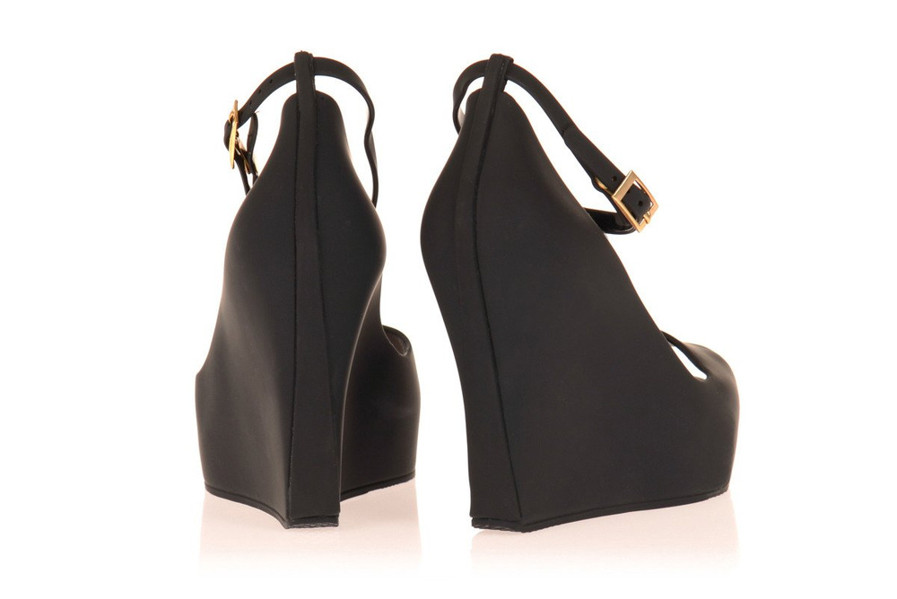 Gumowe Koturny Meliski Mat Czarne