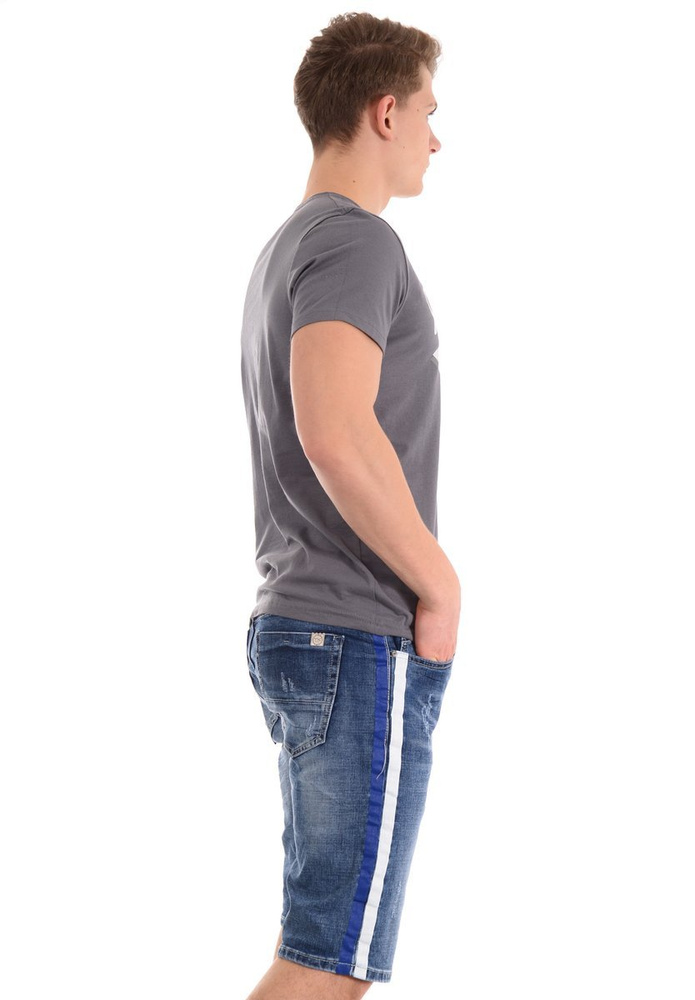 Męska Koszulka T-Shirt Nadruk Szara