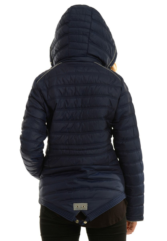 Damska Jesienna Wiosenna Kurtka Granatowa