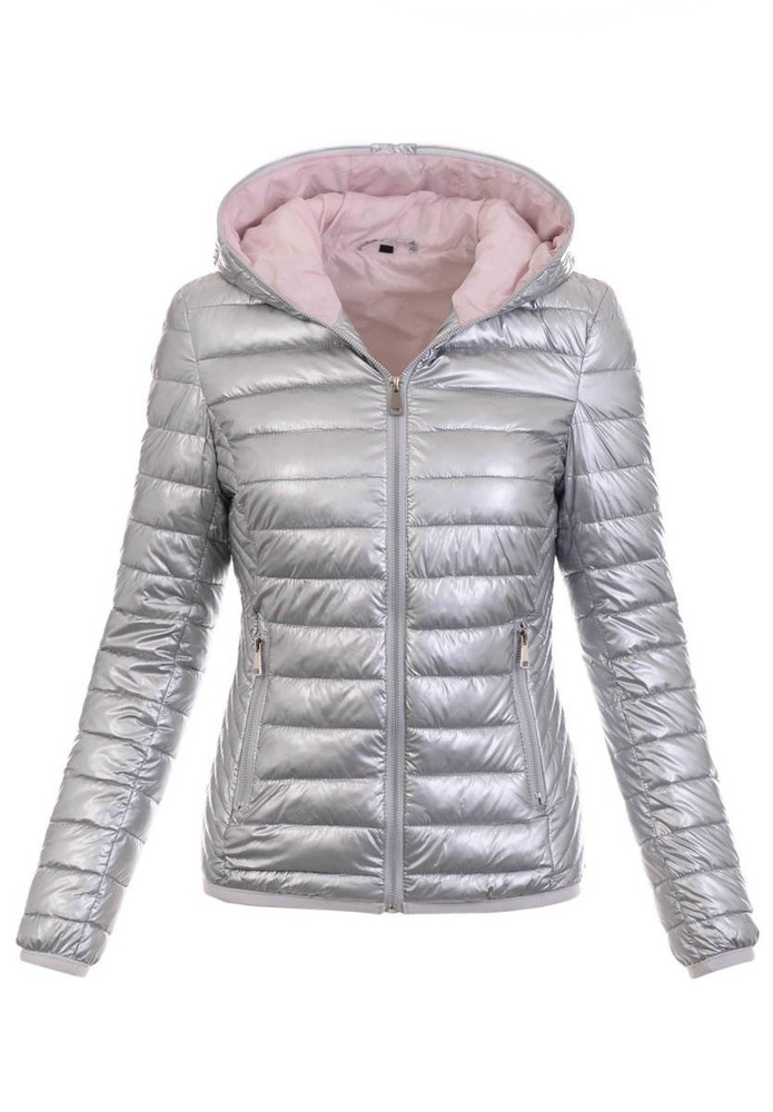 Damska Wiosenna Kurtka Emma Srebrna