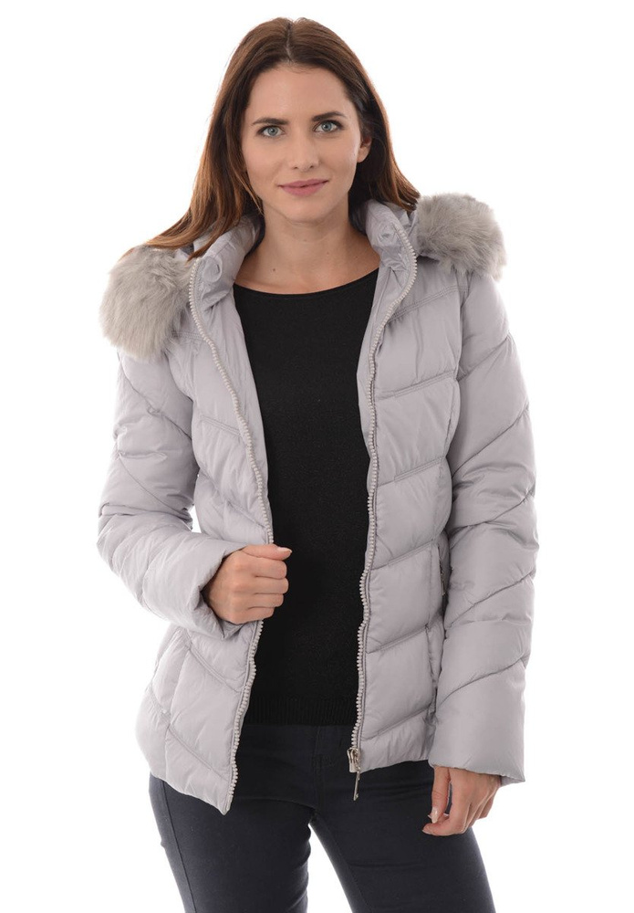 Damska Zimowa Kurtka Ortalionowa Szara