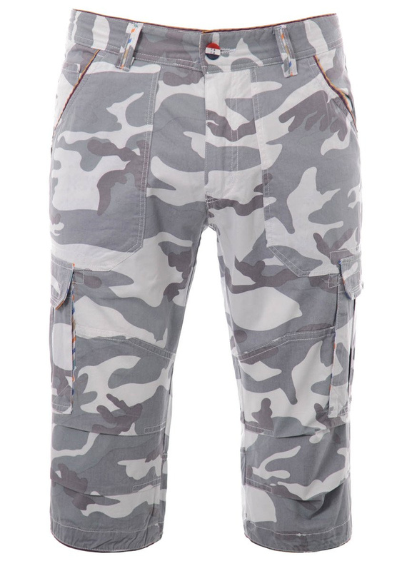 Męskie Spodenki Krótkie Bojówki Moro Szare