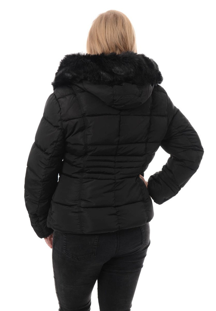 Damska Zimowa Ortalionowa Kurtka Czarna