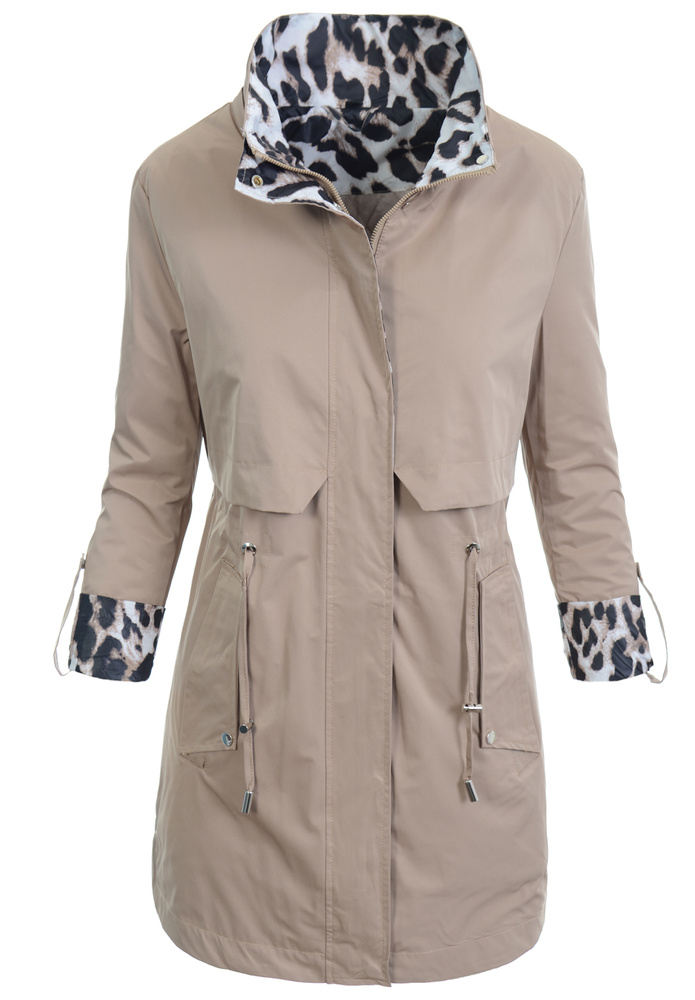 Damska Kurtka Parka Wiosenna Lili Beżowa