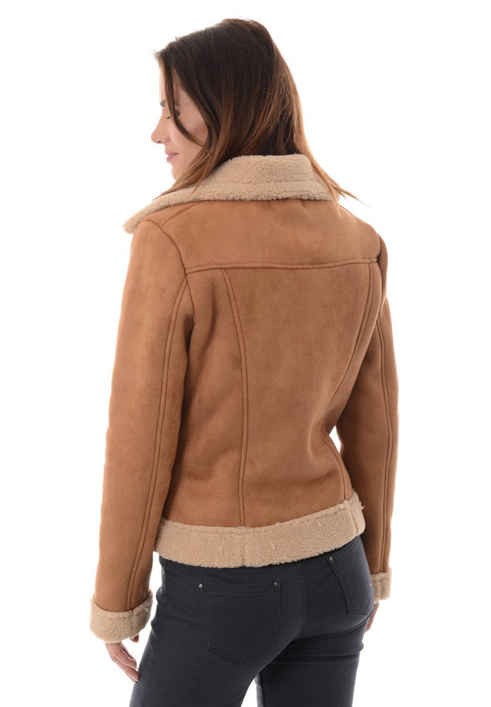 Damska Kurtka Kożuszek Zimowy Eleonora Brązowy