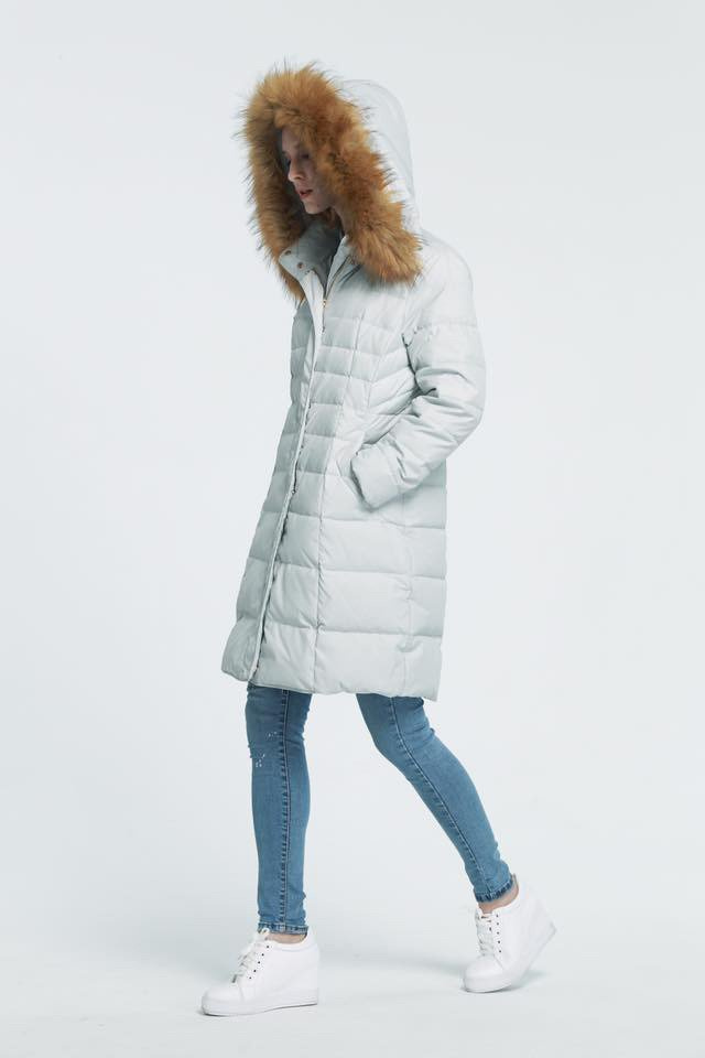 Puchowa Damska Kurtka Zimowa Lucy Miętowa