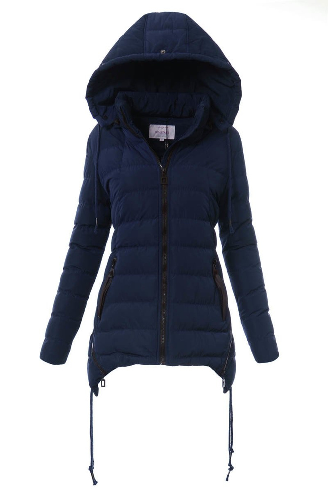 Damska Zimowa Kurtka Ortalionowa Granatowa