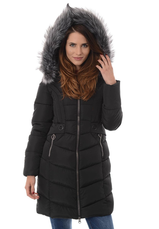 Damska Zimowa Kurtka Ortalionowa Elif Czarna