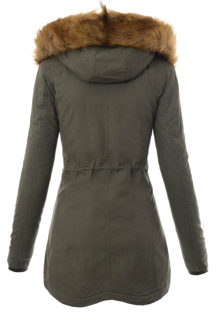 Damska Kurtka Parka Zimowa Adelina Zielona