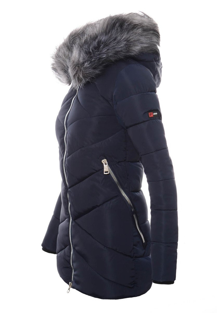 Damska Zimowa Kurtka Ortalionowa Granatowa