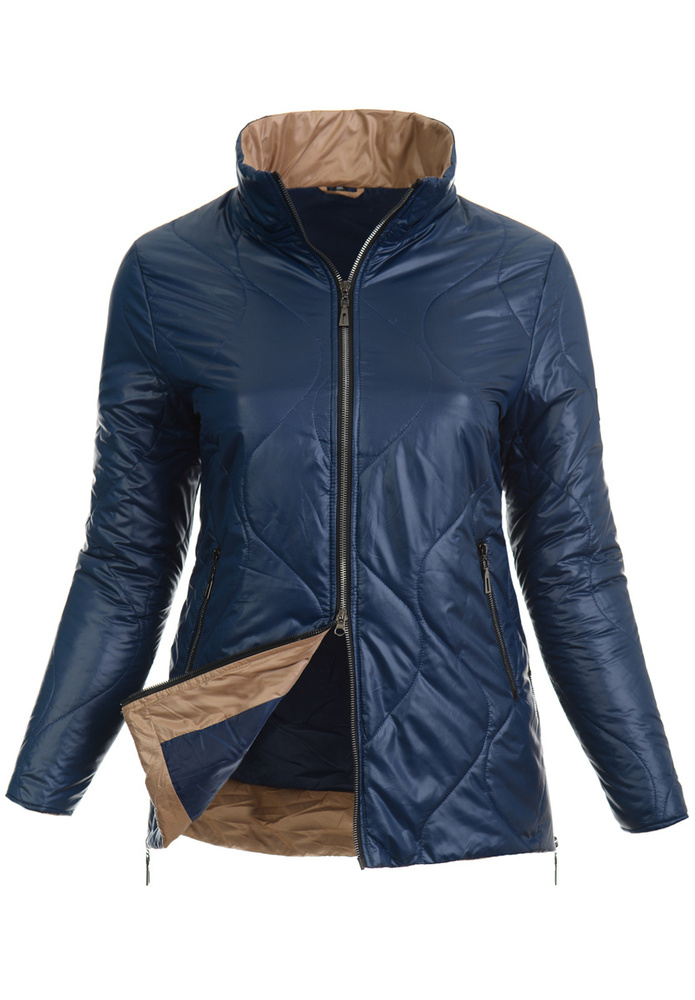 Damska Wiosenna Kurtka Andrea Granatowa