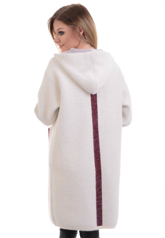 Damski Kardigan Narzutka Mleczna