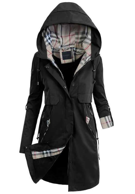 Damska Kurtka Parka Wiosenna Matylda Czarna