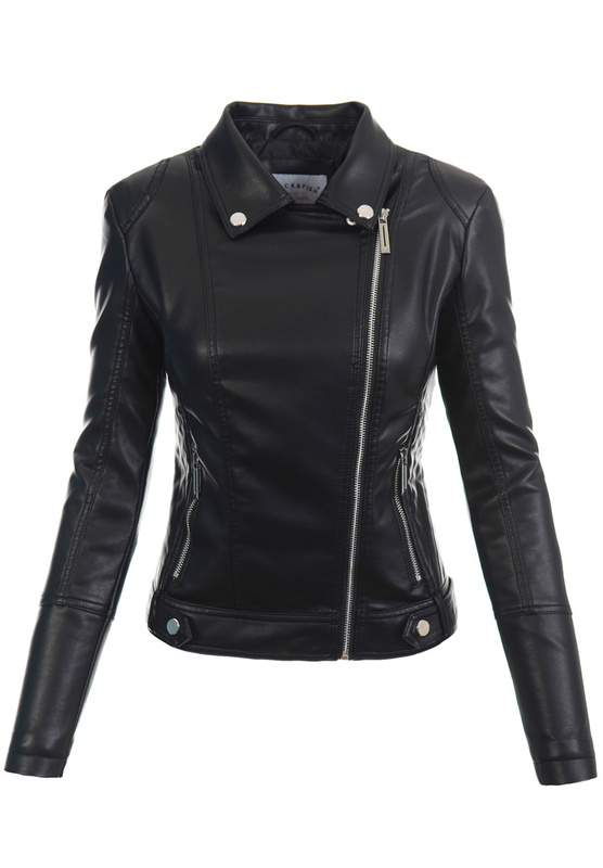 Damska Kurtka Ramoneska Kely Czarna