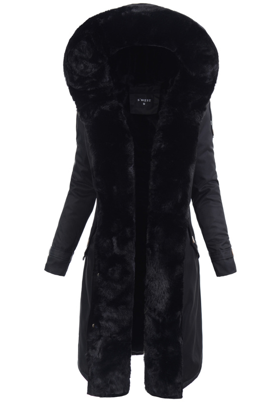 Damska Kurtka Parka Zimowa Dominika Czarna