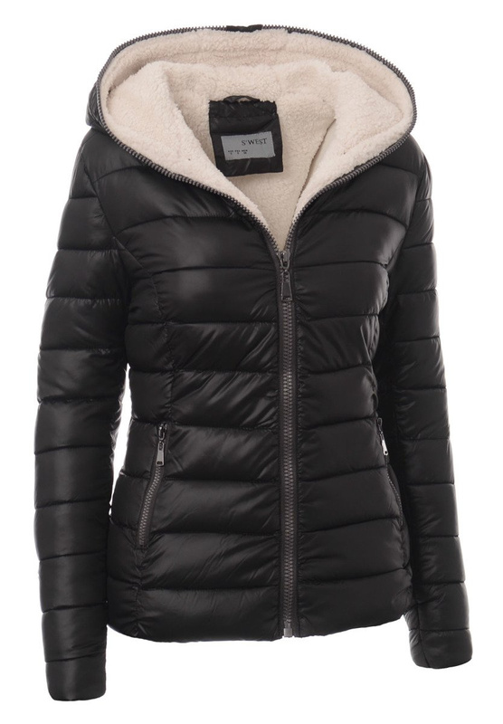 Damska Zimowa Kurtka Ortalionowa Czarna