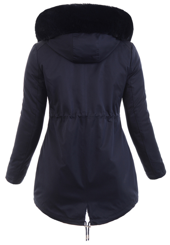 Kurtka Parka Zimowa Elżbieta Granatowa