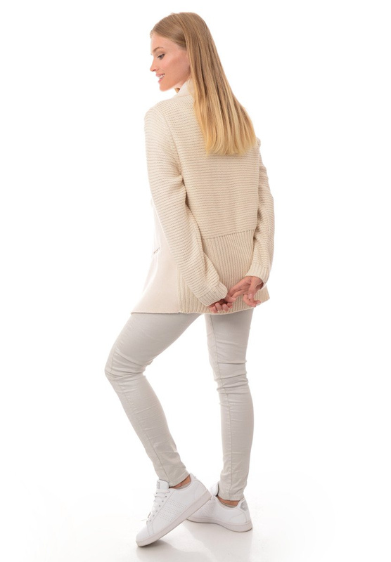 Damska Narzutka Kardigan Beżowy