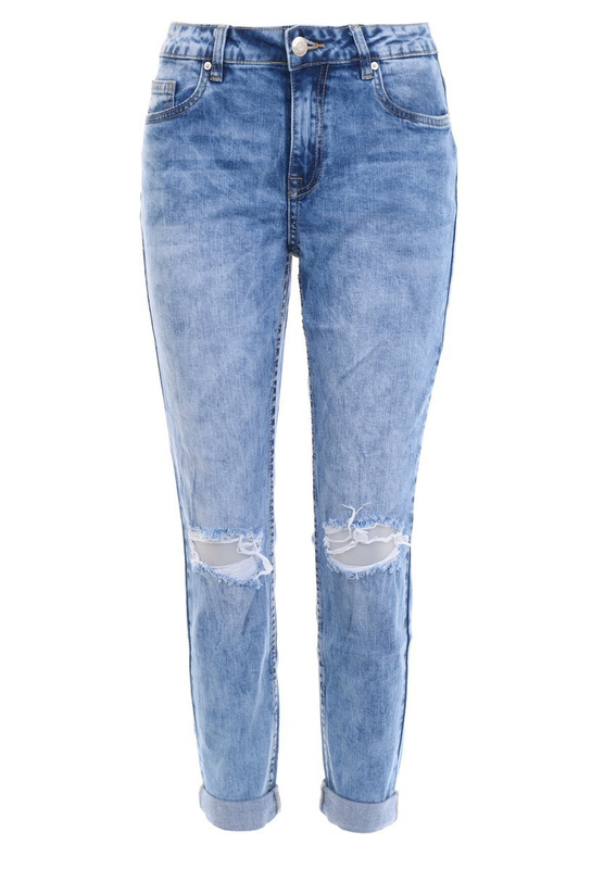 Damskie Spodnie Jeansowe Niebieskie