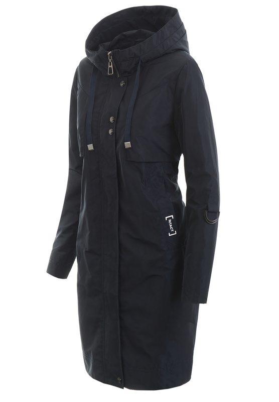 Damska Kurtka Parka Wiosenna Zyta Ciemno Granatowa