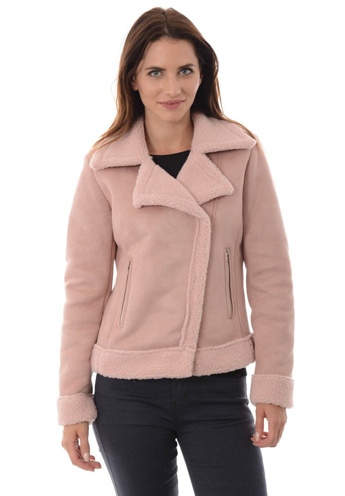 Damska Kurtka Kożuszek Zimowy Eleonora Rózowy