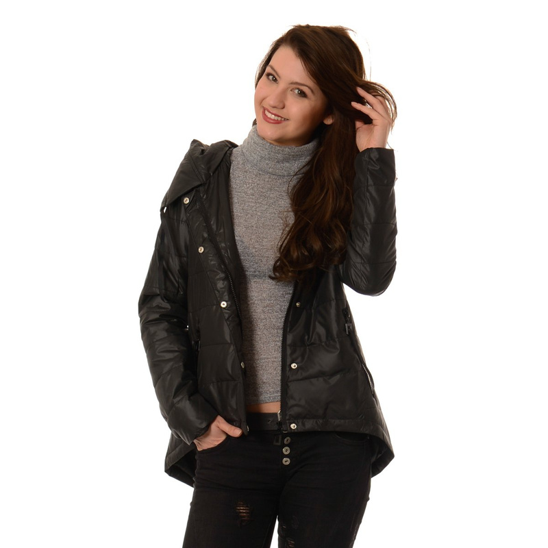 Damska Kurtka Wiosenno - Jesienna Asymetryczna Anna Czarna