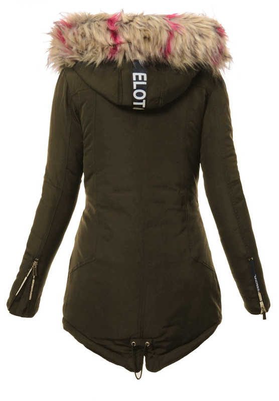 Damska Zimowa Ortalionowa Kurtka Alma Zielona